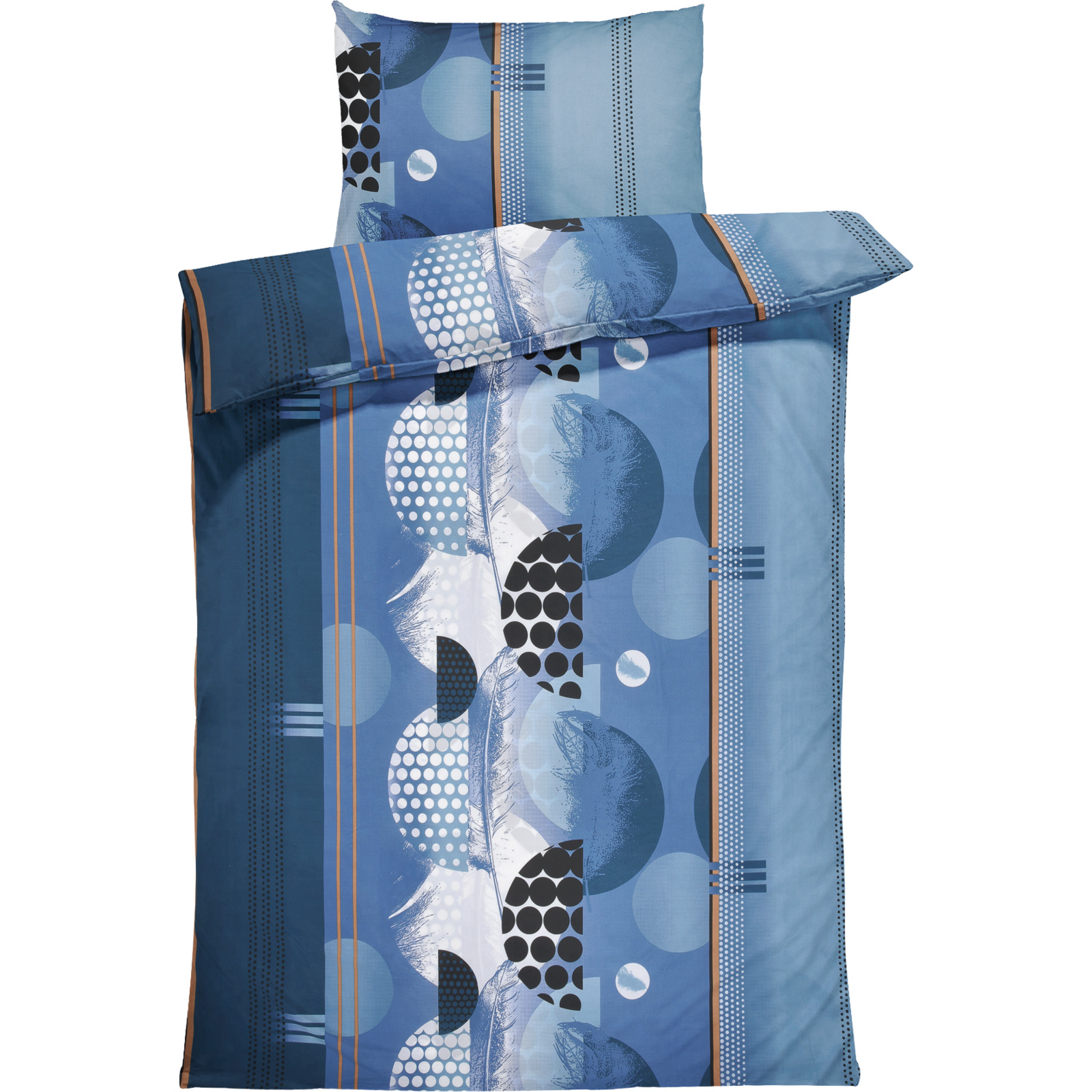 Bettwäsche Microfaser Himmelreich blau 160x210 65x100 Bettanzug Nord