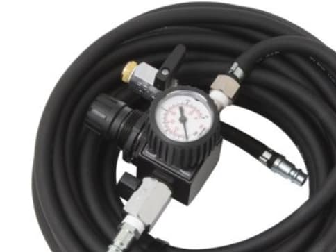 Flair sikkerhedsfyldeslange - 10m, t/fyldning/udluftning fx rørballoner, m/manometer mm.