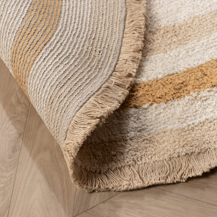 Ovaal wasbaar kindervloerkleed - Milo Beige