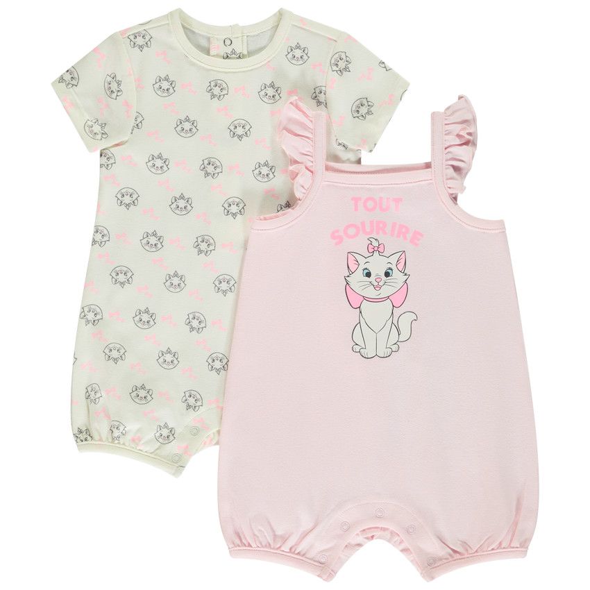 Lot de 2 combishorts Marie Disney pour bébé fille - Lilas