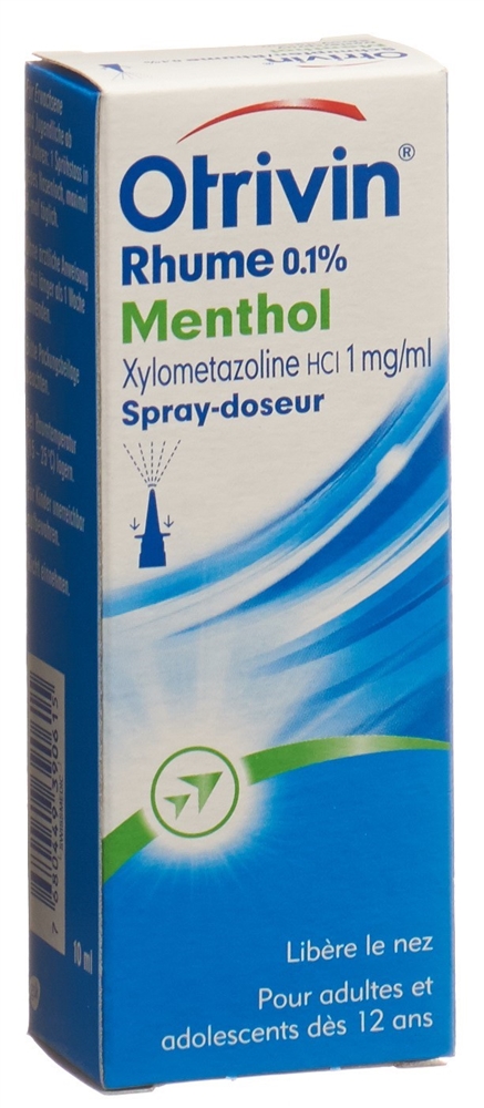 OTRIVIN Schnupfen 0.1 %<br>10 ml, Dosierspray, Nasenspray, Lösung, Menthol