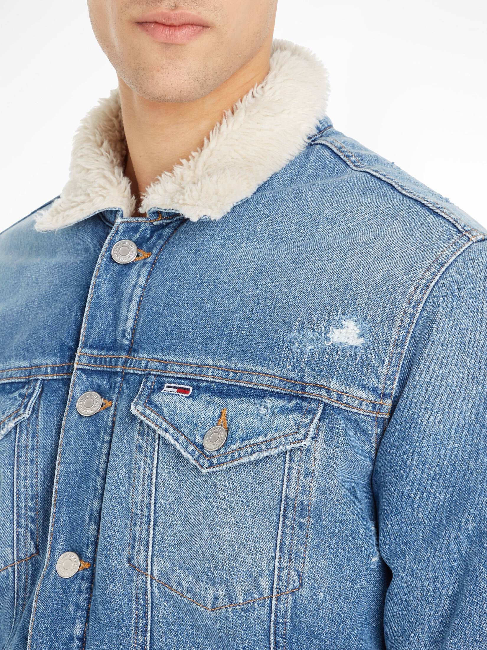 Tommy Jeans| Herren Jeansjacke TEDDY TRUCKER JACKET Regular Fit