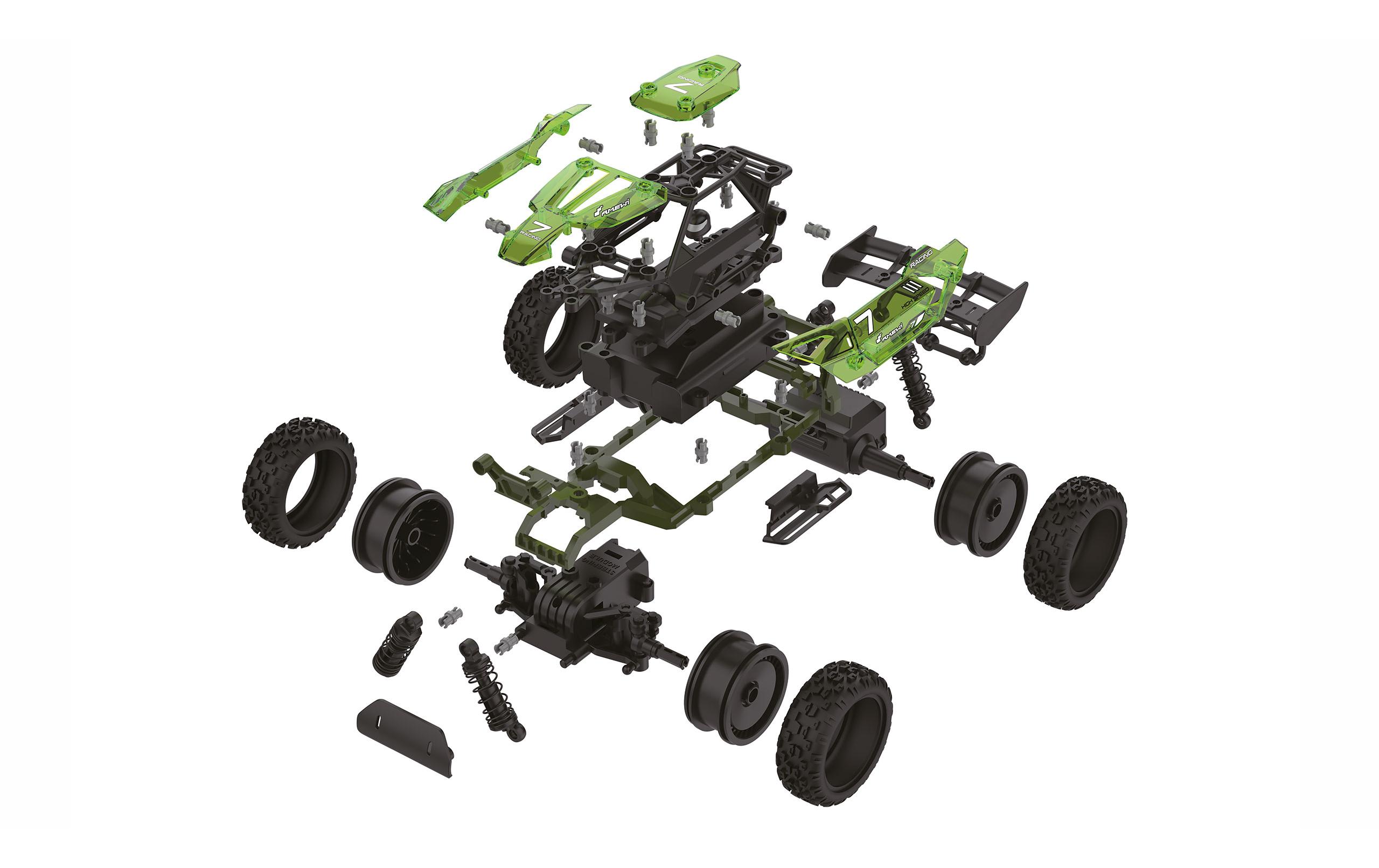 Buggy CoolRC DIY Razor 2WD Bausatz, 1:18Kleiner RC Buggy zum selber zusammenbauen