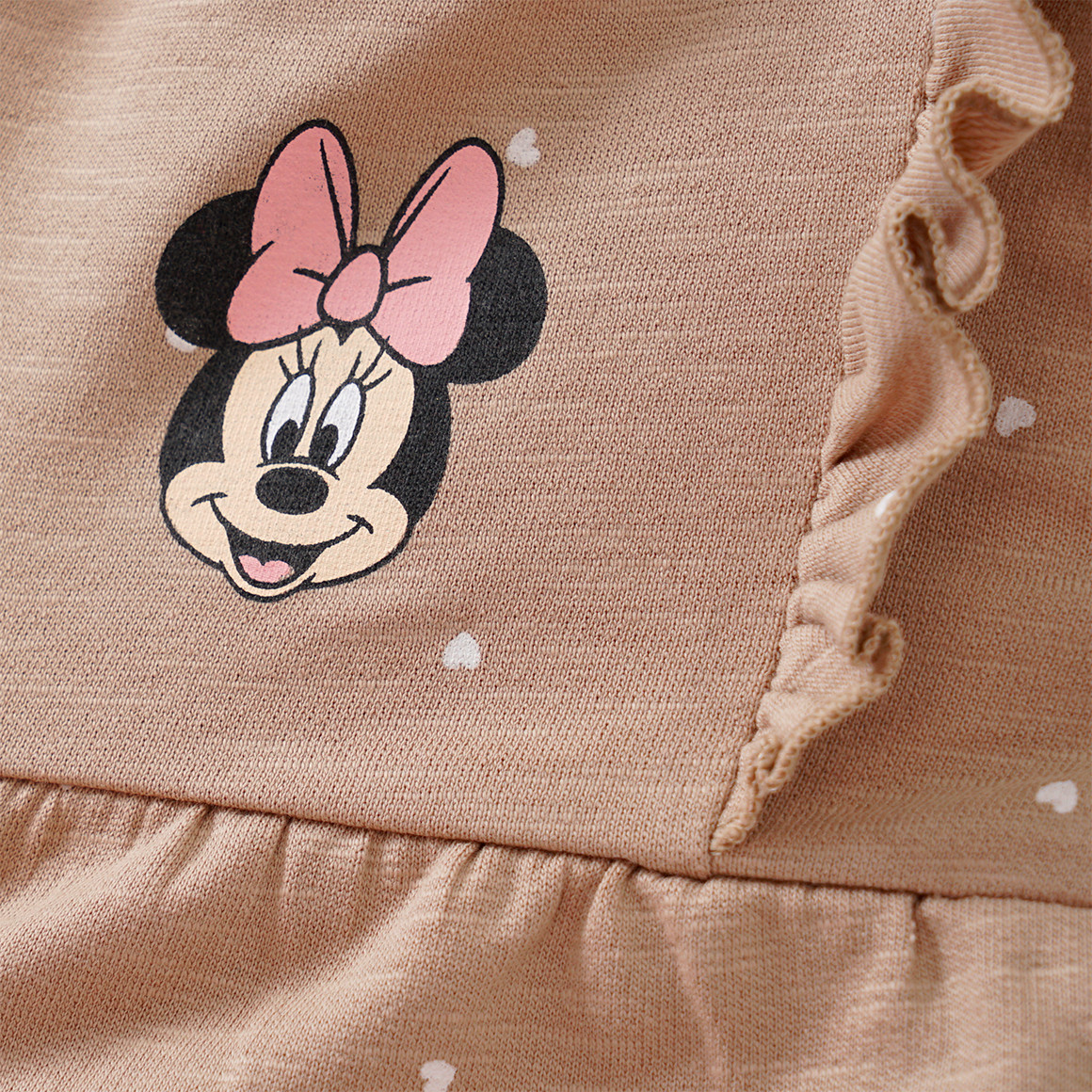 Topomini Minnie Maus Strampler und Langarmbody im Set beige / weiss