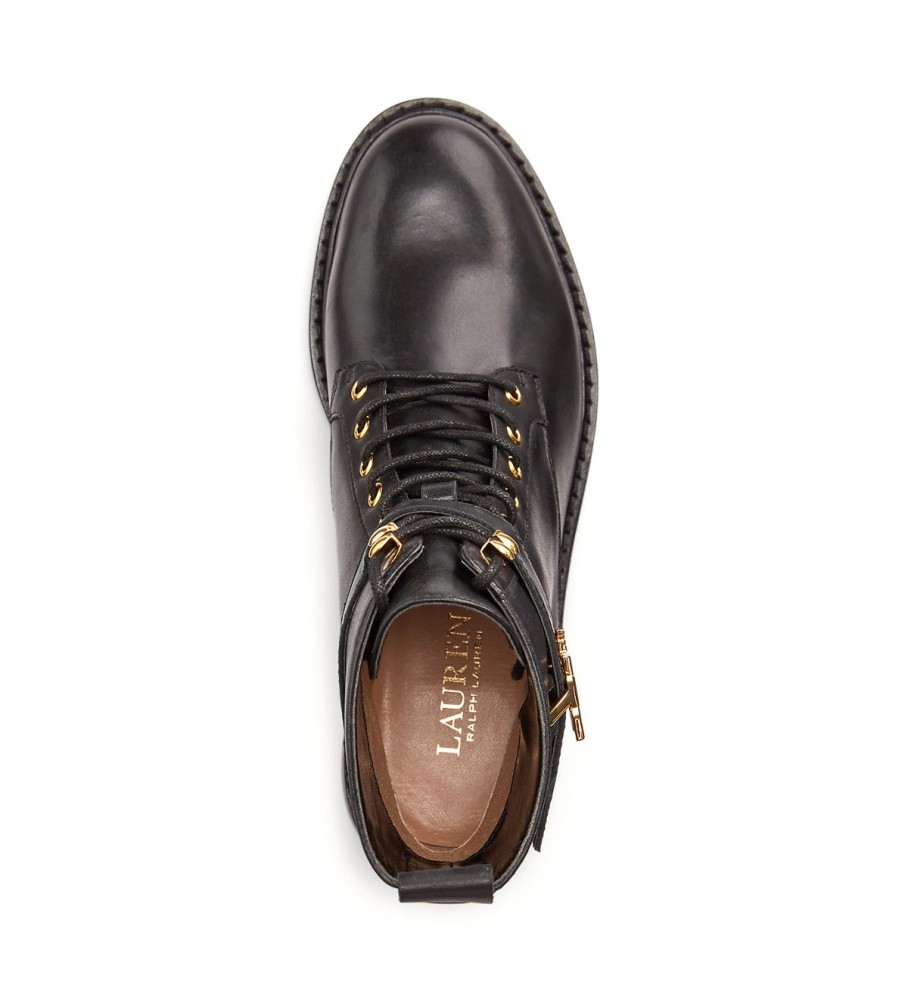 Bota Ralph Lauren Eldridge em couro marrom-escuro