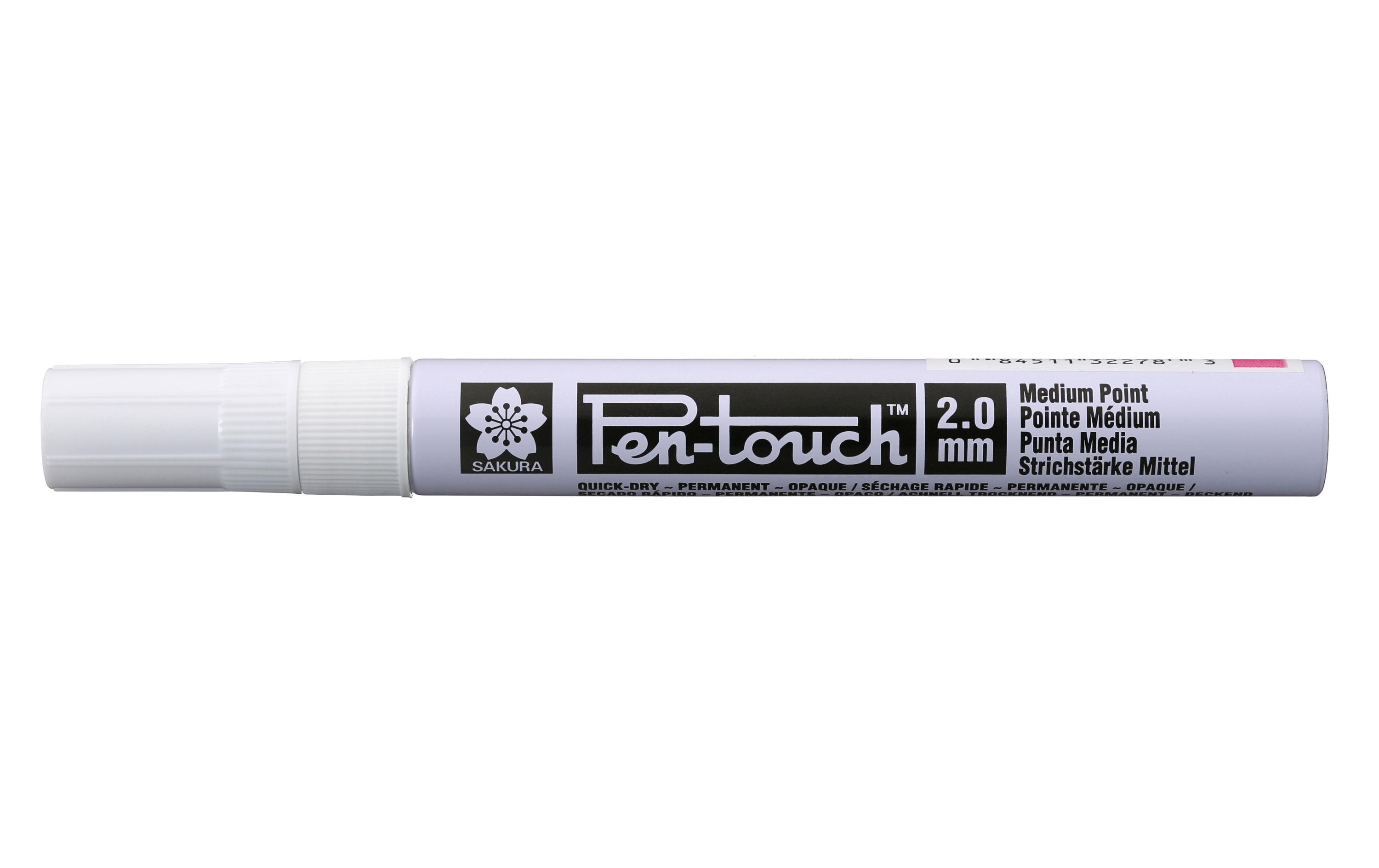 Lackmarker Pen-Touch 2.0 mm, M, Fluo PinkFluoreszierender Marker – Ideal für leuchtende Effekte auf weissen, schwarzen oder buntem Untergrund