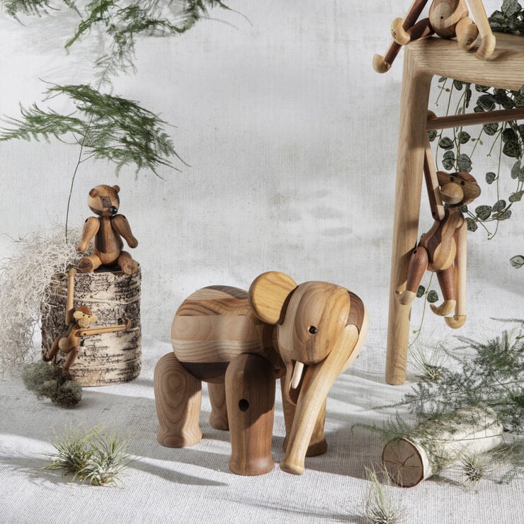 Kay Bojesen Elefant Reworked jubilæum stor mix træ Brun
