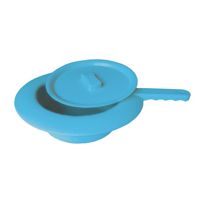 SUNDO Steckbecken ø31cm blau mit Griff und Deckel 1 Stk
