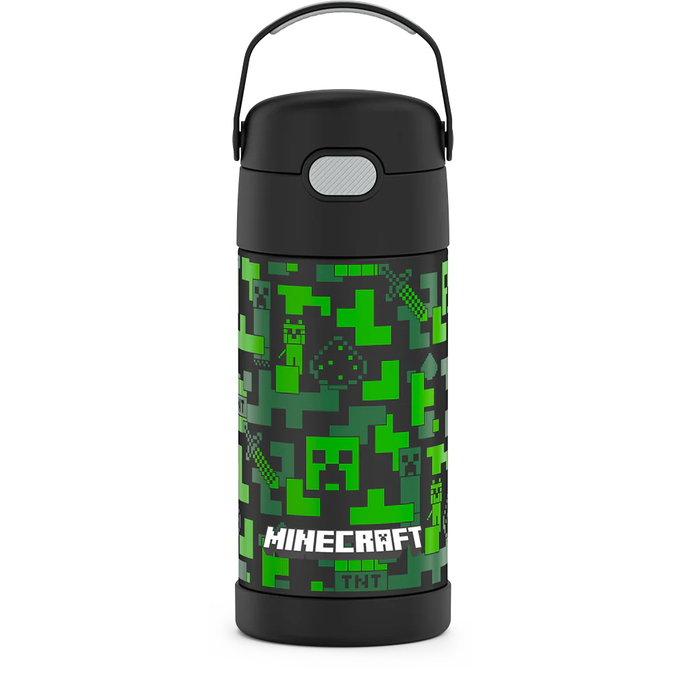 12oz FUNTAINER® WATER BOTTLE MINECRAFT