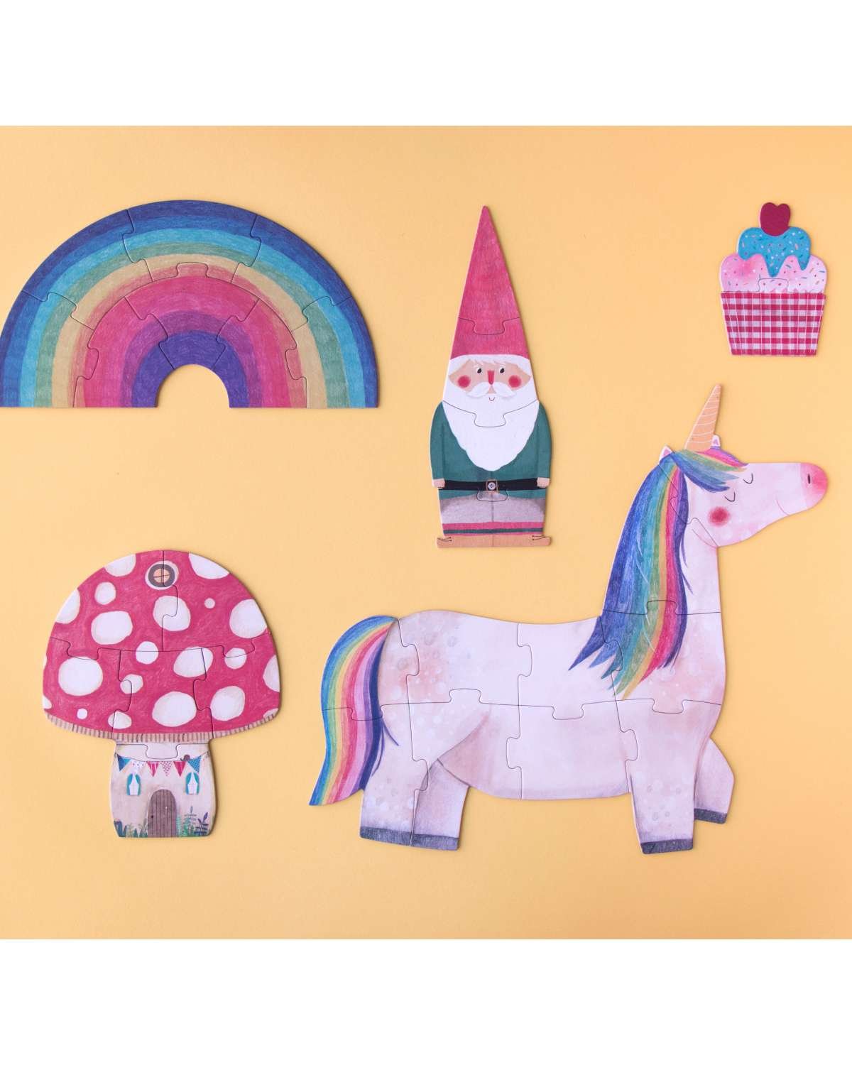 Puslespill “Gratulerer Enhjørning” – 10-i-5 Puslespill Barn 3år+ | Happy Birthday Unicorn