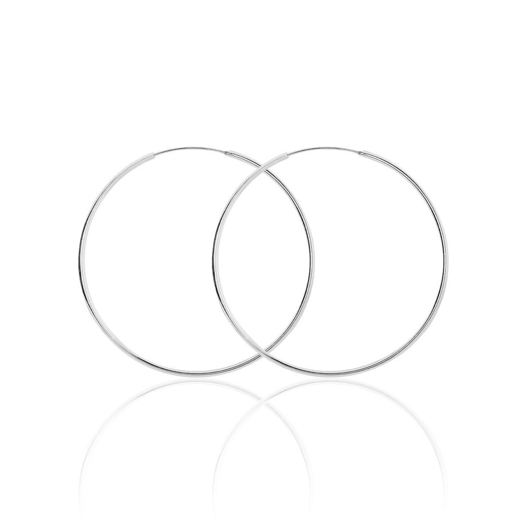 Créoles Argent Blanc Olympia