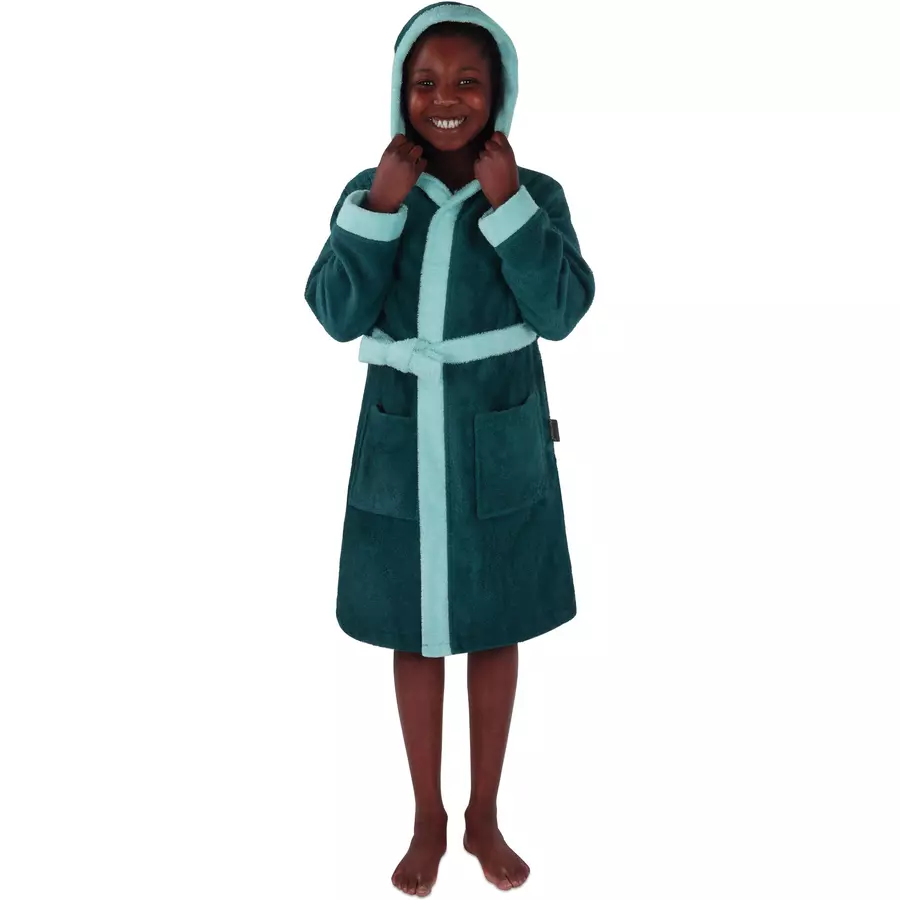 normani Kinder Bademantel aus Bio-Baumwolle Elounda Blau