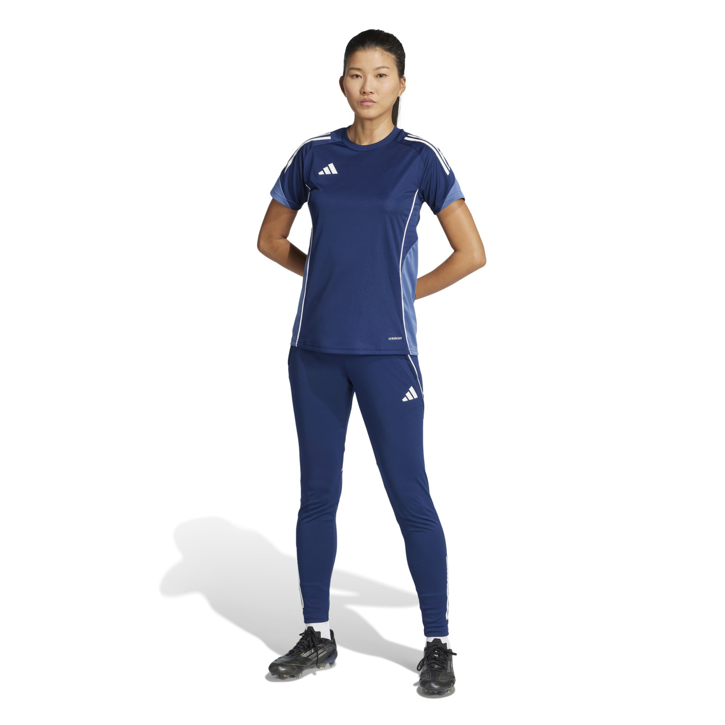 Adidas Tiro 25 Competition Trainingsbroek Dames Donkerblauw Lichtblauw Wit