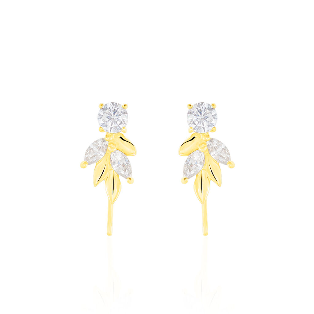Bijoux D'oreilles Alexine Or Jaune Oxyde De Zirconium
