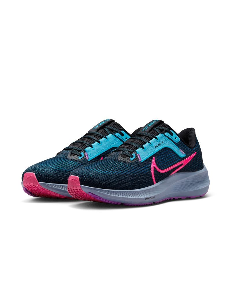 Chaussures de running Nike Pegasus 40 Noir & Bleu pour femme