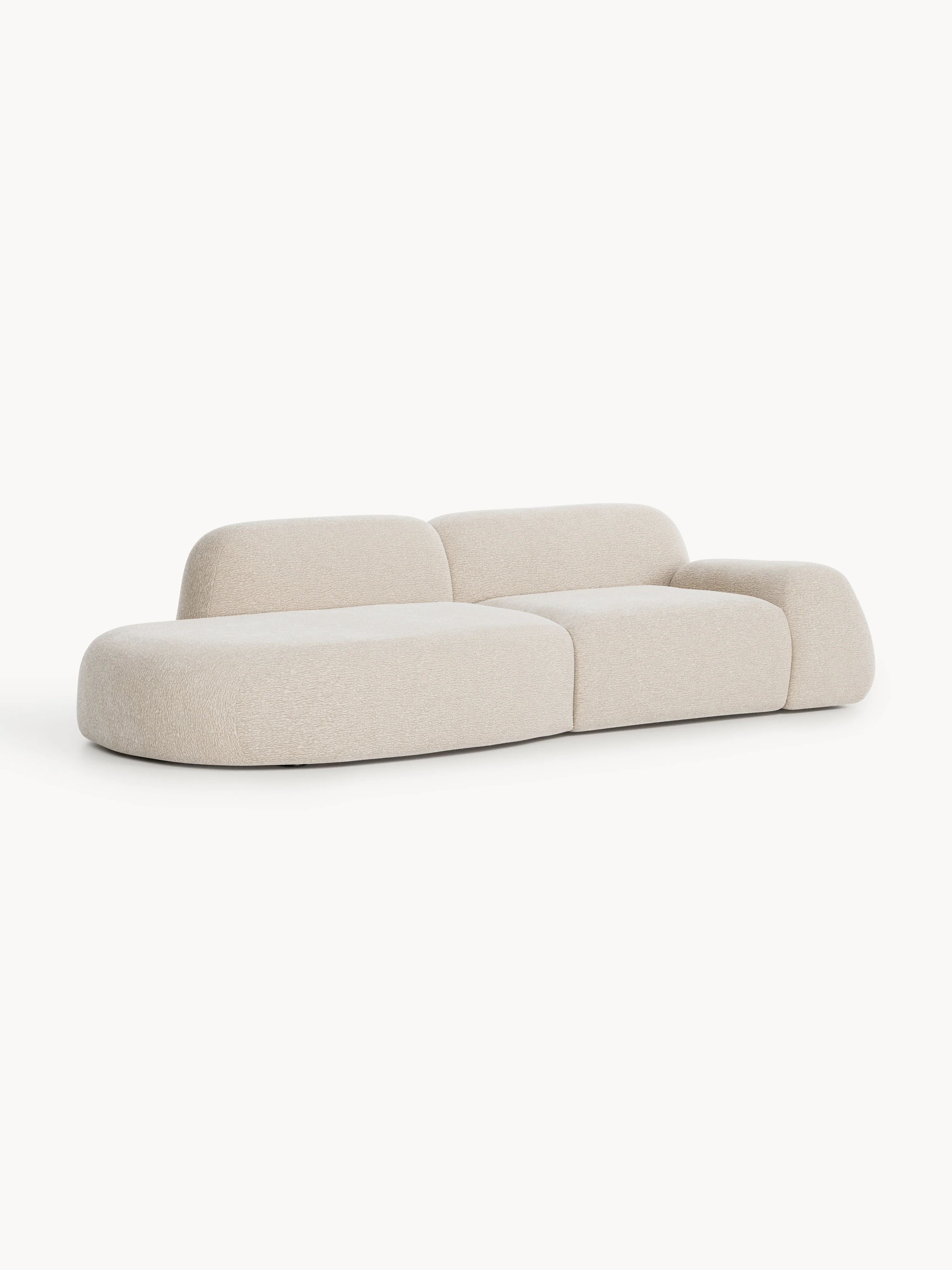 Modulaire teddy chaise longue Wolke (3-zits)