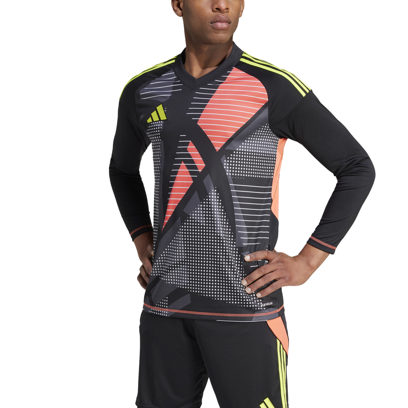 Adidas Tiro 24 Competition Keepersshirt Lange Mouwen Zwart Lichtgroen Rood
