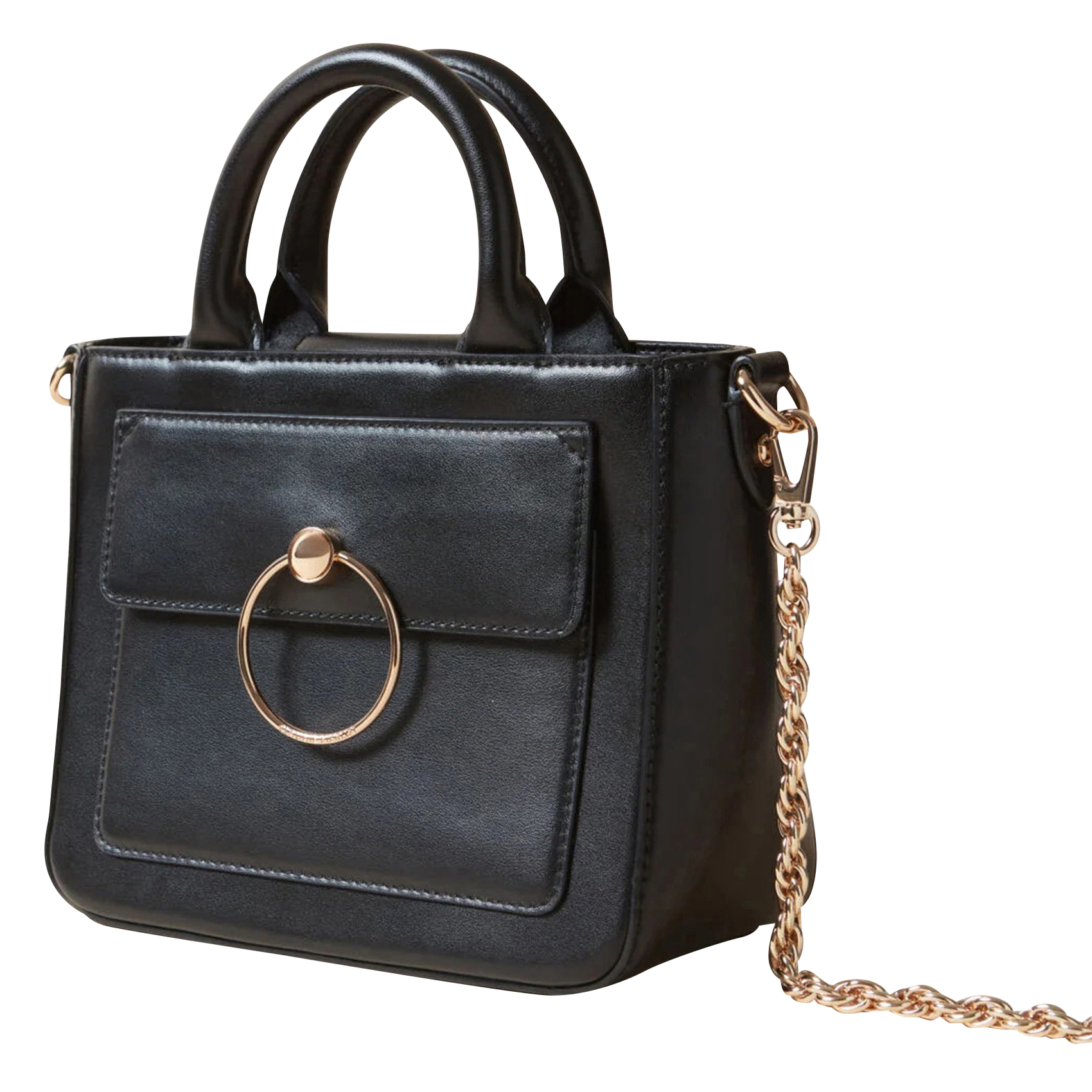 Sac bandoulière en cuir | Noir