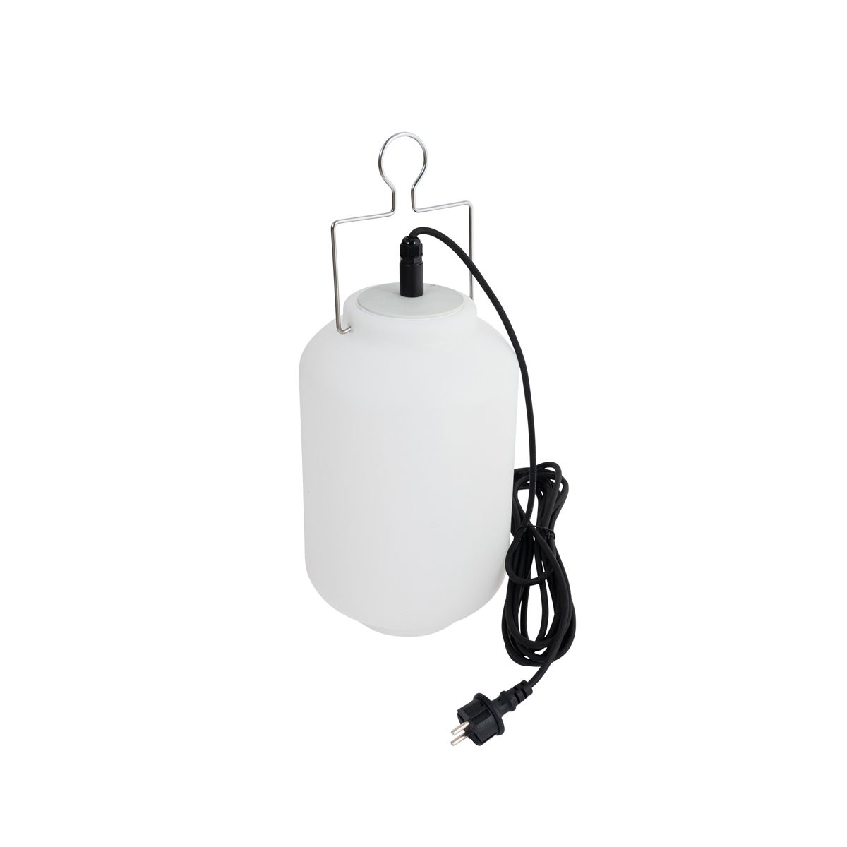 Buiten hanglamp wit 20 cm met stekker IP44 - Pion