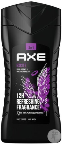 Axe Excite Gel Douche 3-En-1 Flacon 250ml
