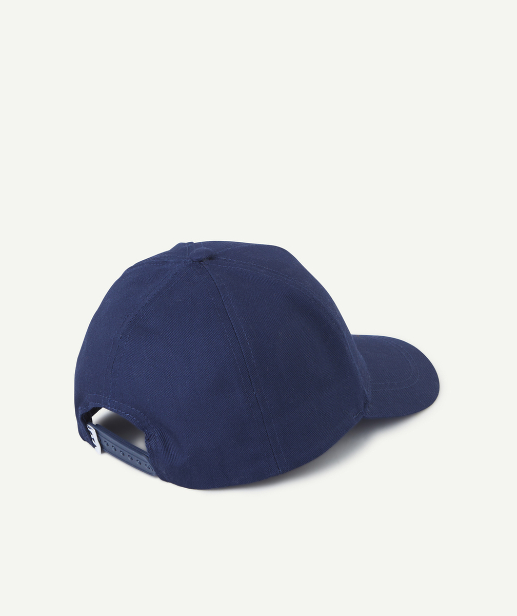 CASQUETTE FILLE BLEUE MARINE AVEC PATCH BRODÉ LETTRE