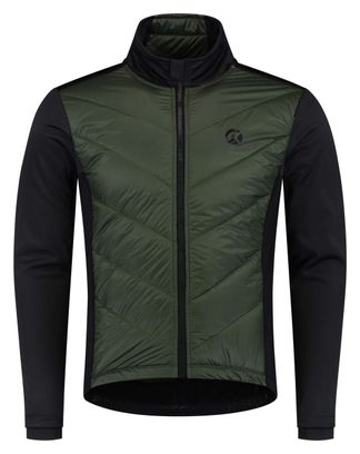 Veste Velo Hiver Rogelli Wadded II - Homme - Vert militaire/Noir