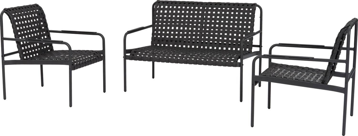 Intratuin 4-zits loungeset Emma zwart