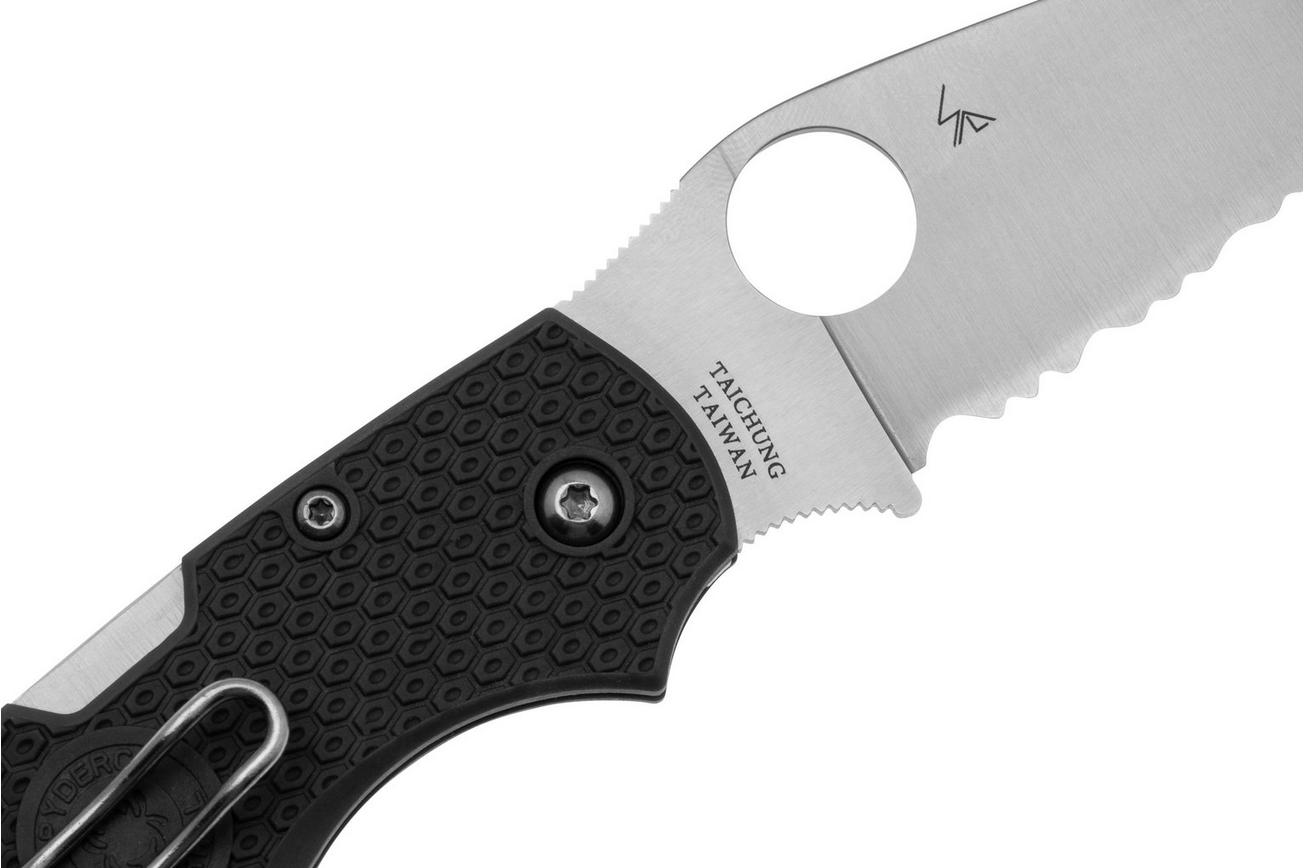 Spyderco Chaparral Lightweight C152SGY Gray FRN, serrated zakmes