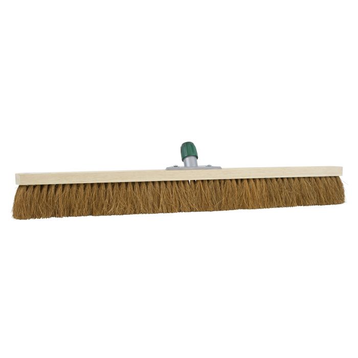 Veger plat ongelakt kokos 80 cm met steelhouder (131080S)