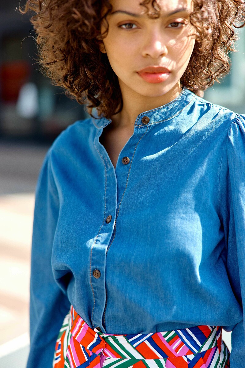 LA PETITE ETOILE<br>Blusa jeans de manga comprida BILLIE