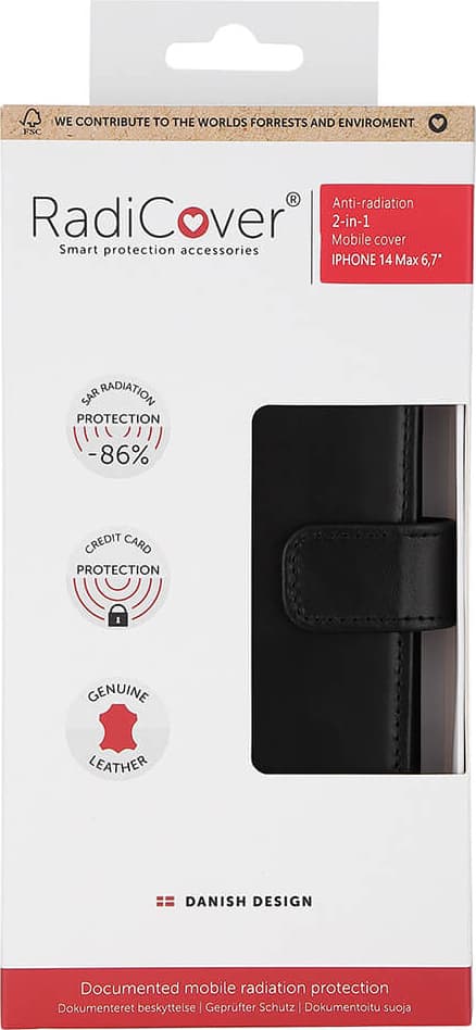 Radicover 2-i-1 wallet case til iPhone 14 Plus (sort)