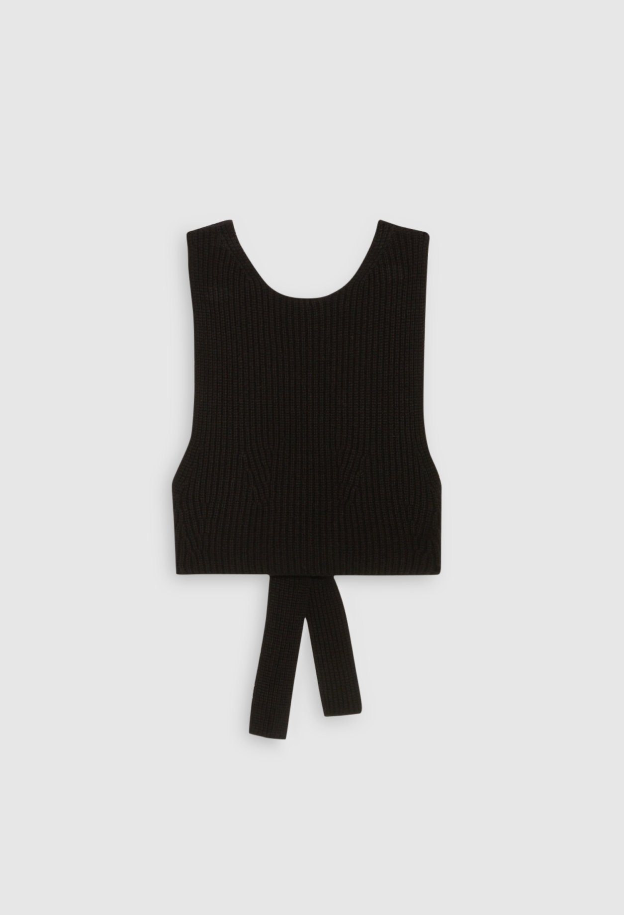 Pull sans manche croise dans le dos