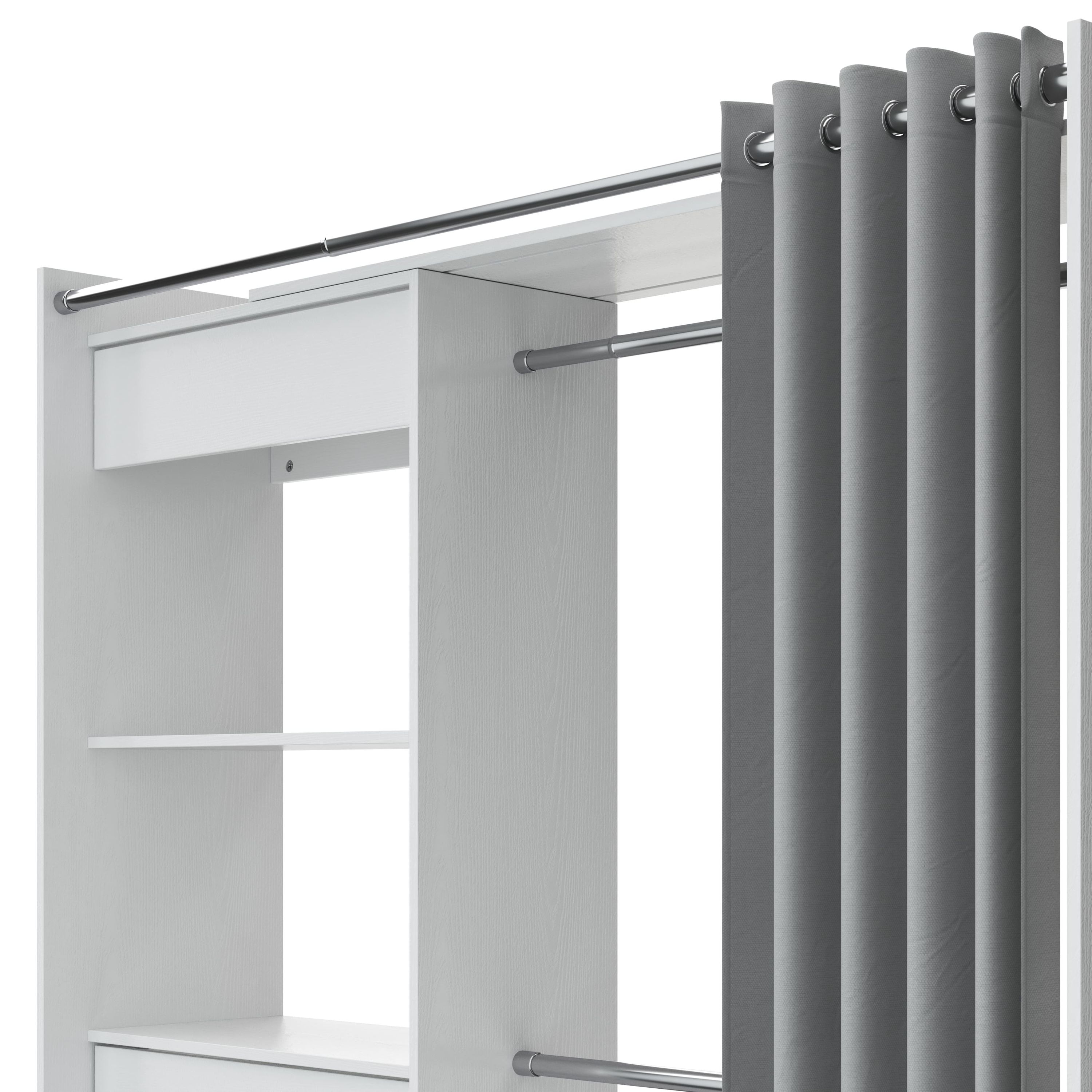 Garderobe Kleiderschrank GUEST 167 x 177 cm weiss