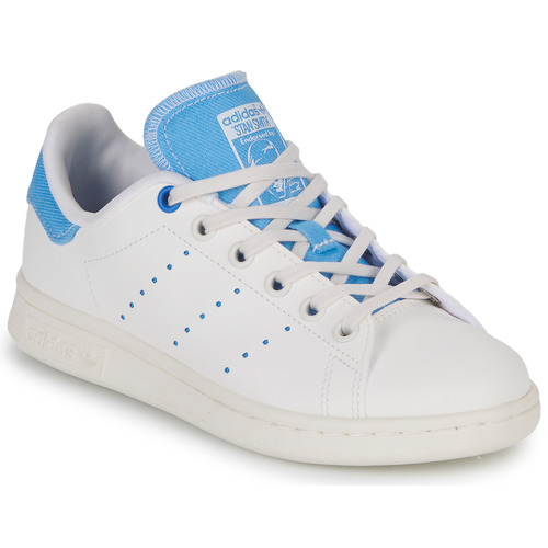 adidas Originals - STAN SMITH J - Blanc / Bleu