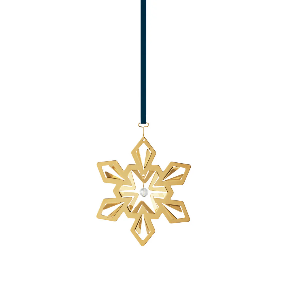 Georg Jensen  2024 Juleophæng med snefnug - forgyldt