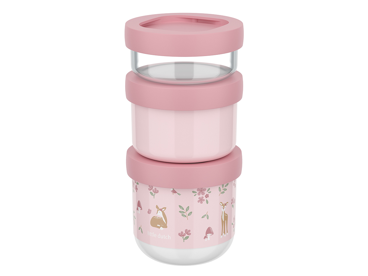 Mepal Mio 550 ml 3-delige stack snackbox - Fairy Garden