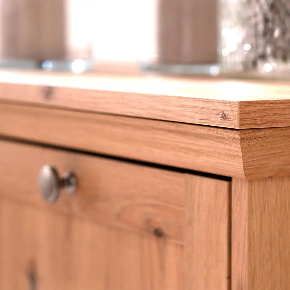 CALICOSY - Buffetkast met 4 deuren en 4 lades TIMBER - Eik - 40x200x90 cm