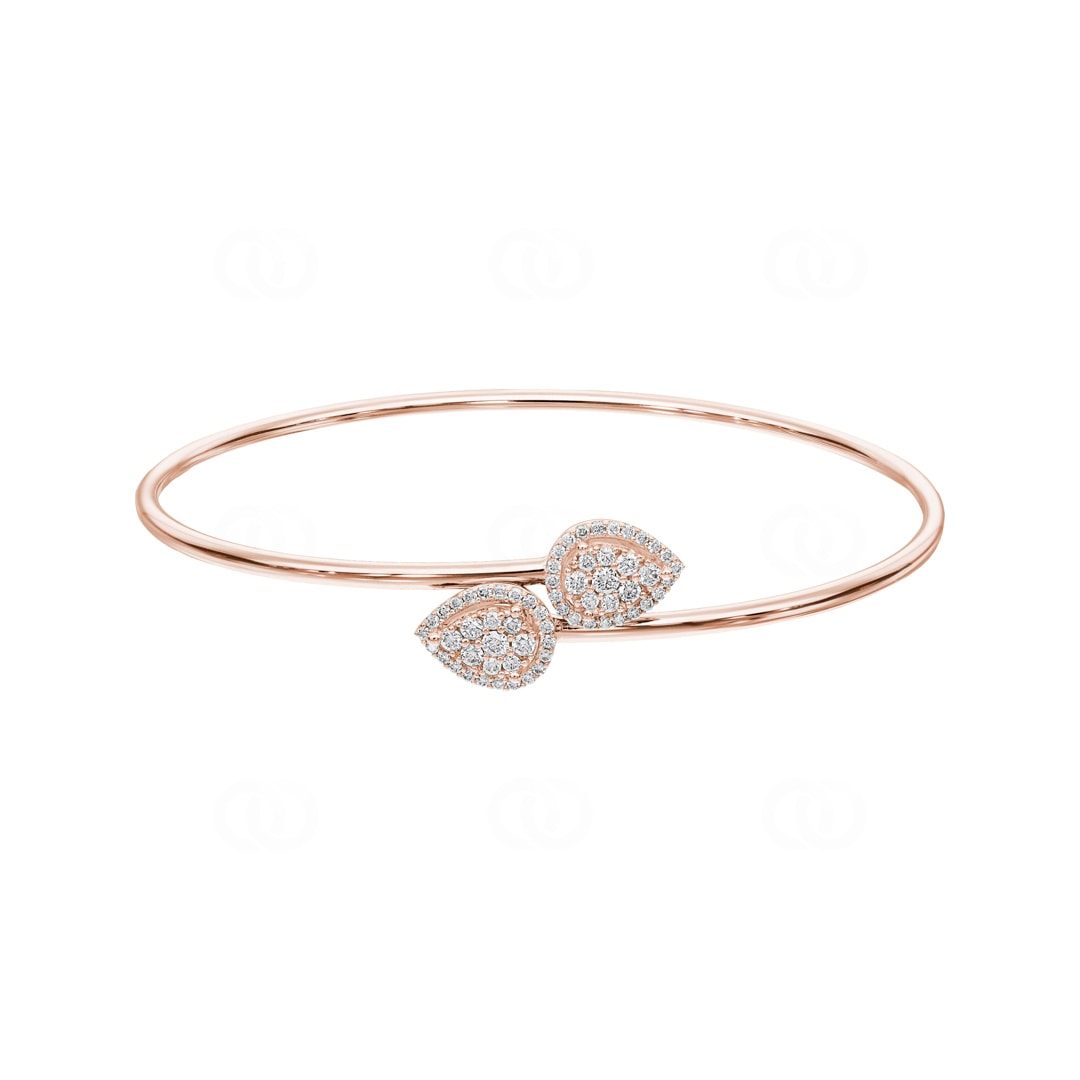 0.50 Karat Diamantarmreif 750/18 K Roségold