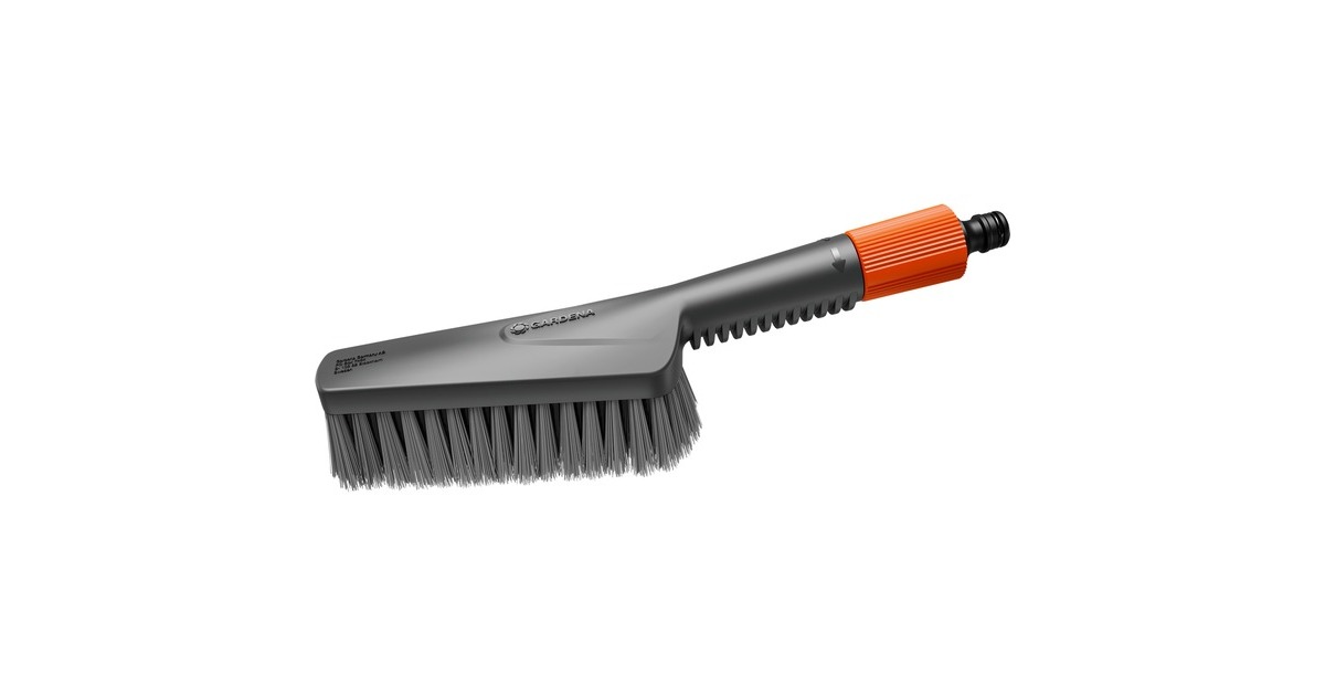 GARDENACleansystem handborstel S soft, met slangaansluiting wasborstel  (Grijs, 18840-20)