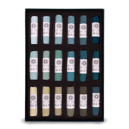 UNISON COLOUR Soft-Pastellkreiden, 18er-Sets, ganze Kreiden