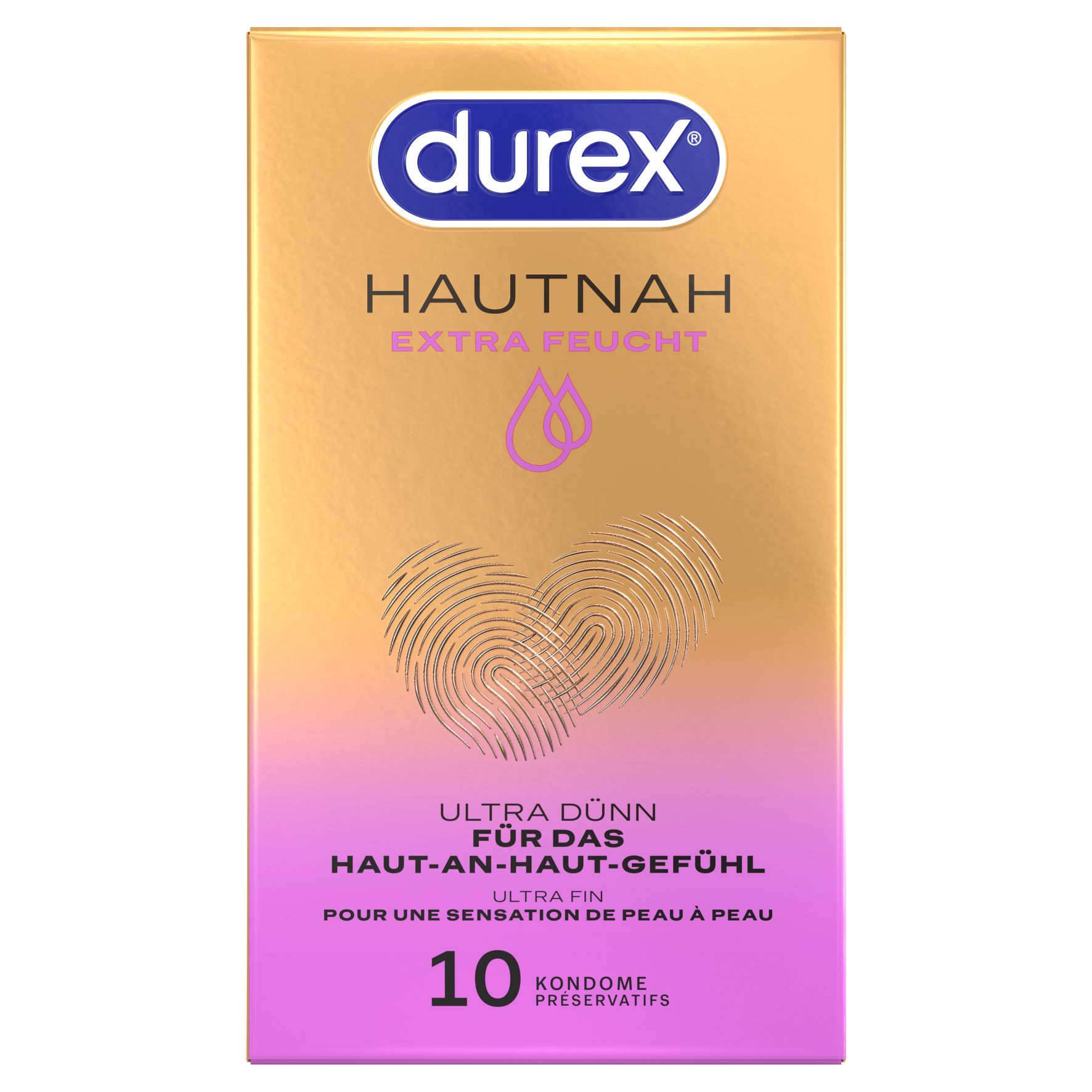 DUREX Hautnah Präservativ<br>10 Stück, extra feucht