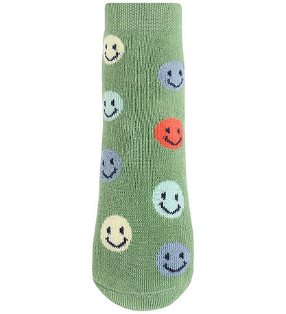 Melton Socken m. Anti-Rutsch - Los geht's - Brunnenkresse