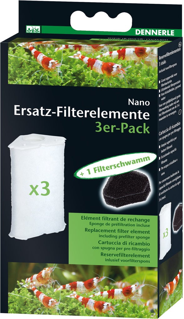 Dennerle Nano vervangend filterelement 3 stuks