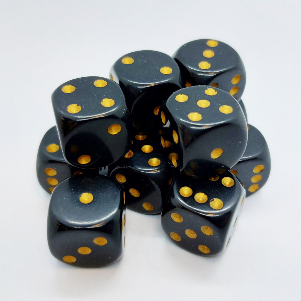 Set de 12 Dés 6 Faces Chessex : Opaques