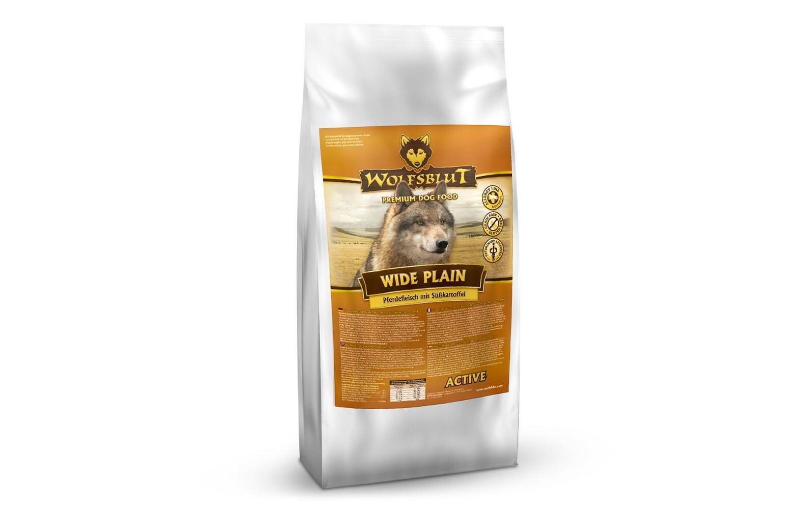 Trockenfutter Dog Wide Plain Active Adult, 2 kgMit Pferd und Süsskartoffel für aktive und vitale Hunde