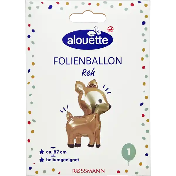 Folienballon Kinder Reh, Giraffe, Happy Birthday Star (sortiert)