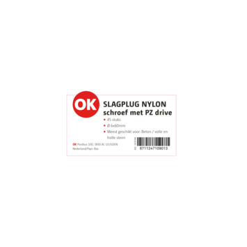 OK slagplug 6x60mm/ 3,7x65mm 45ST
