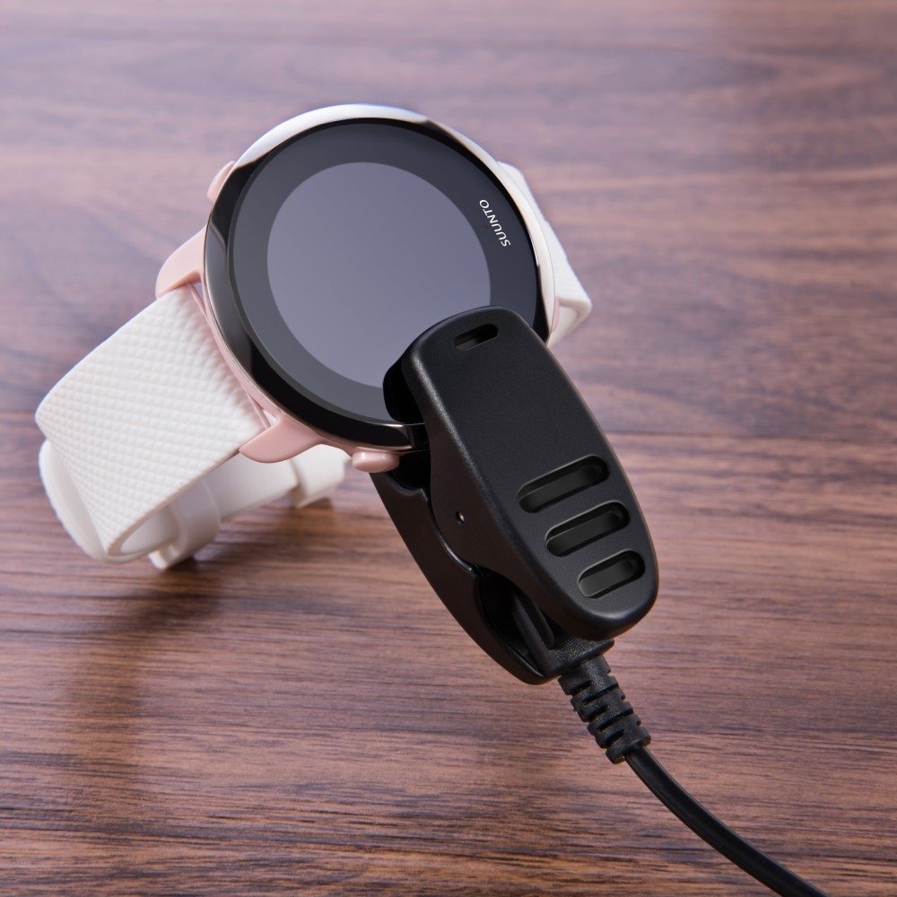 (1m) Suunto Ambit 3 / 2 / 1 / Spartan Trainer / 3 Fitness / Kailash / Traverse USB Ladegerät Clip Dockingstation - Schwarz