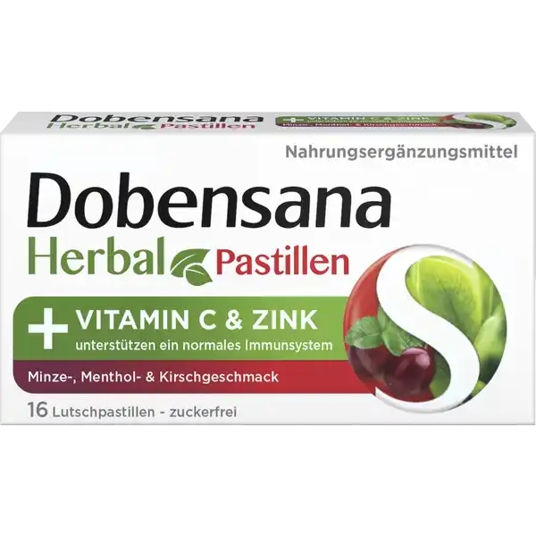 Dobensana Herbal Minz- und Kirschgeschmack Pastillen