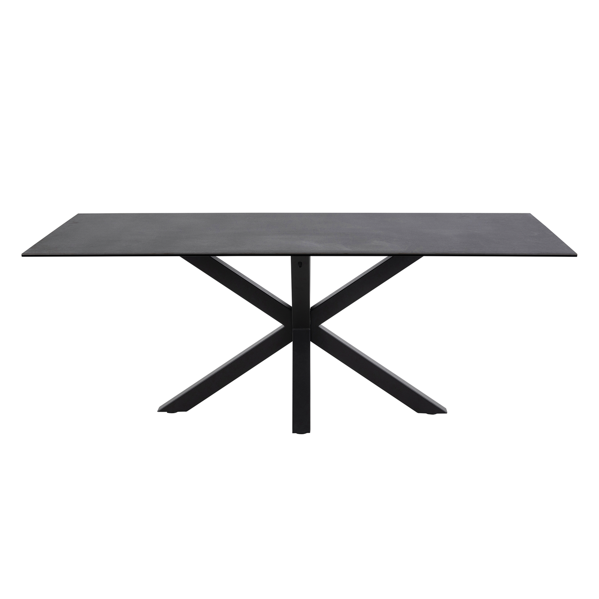 Eettafel Cardiff 200x100 cm keramiek zwart blad